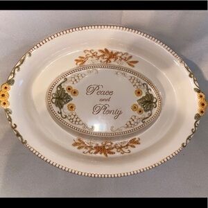 Ceramic Oval Sunflower Platter